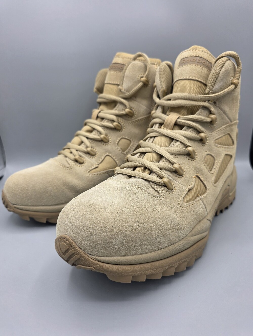 Reebok Rapid Response RB8695 Men's 6" Stealth Boot Side Zipper Desert Tan S 10.5